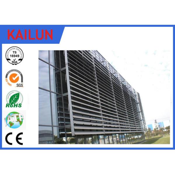 Buy 6000 Series External Aluminium Louvres , Durable Extruded Aluminium Sun Louver at wholesale prices