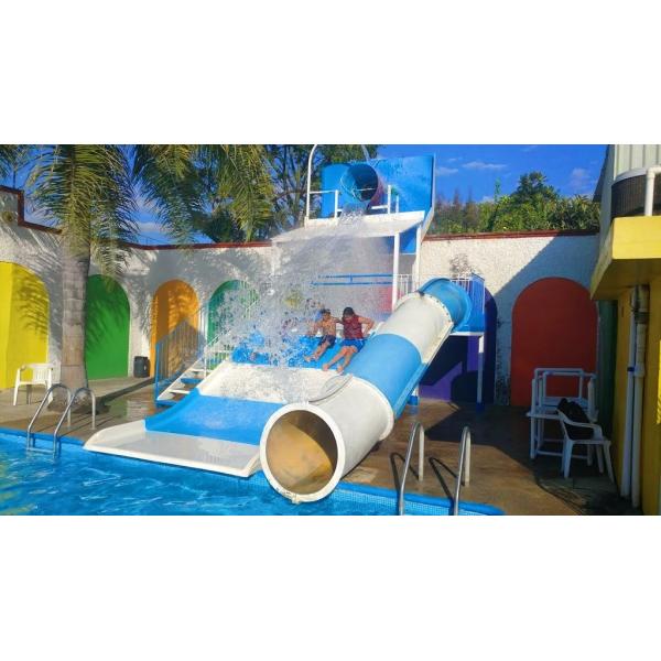 Water Amusement Spray Park Facilities Kids Swimming Pool Fiberglass Water Slide