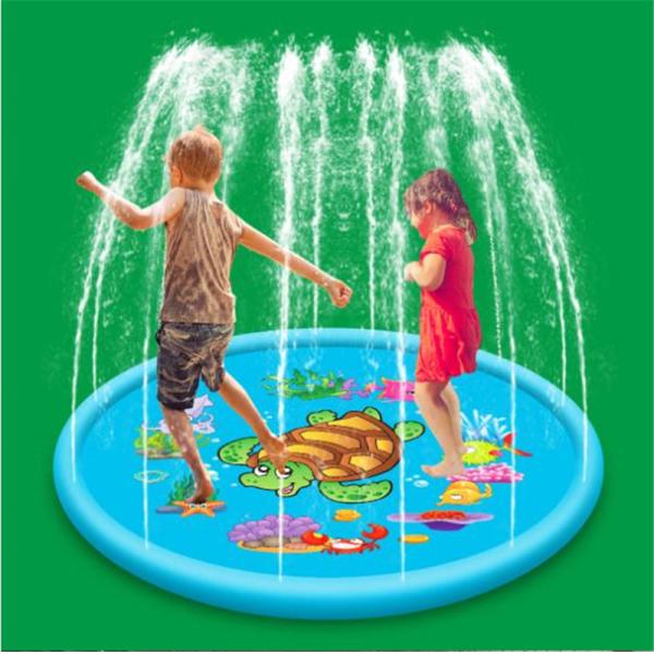 Child Development Water Play Mat Non-Toxic Inflatable Baby Mat Tummy Time Mat for Babies Infants and Toddlers