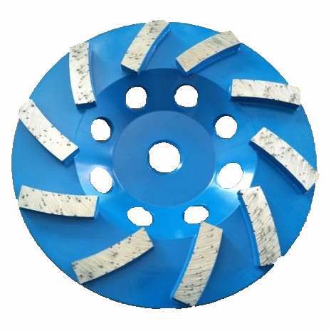 10 Inch 250mm Concrete Diamond Tools Metal Bond Diamond Grinding Wheel Disc With 8 Segments