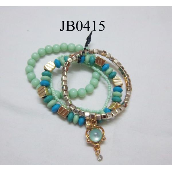 Buy colourful beaded bracelet pack at wholesale prices