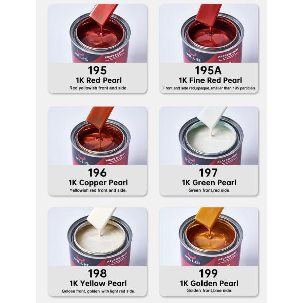 Standard 1K Basecoat Metallic Pigment Pearl Automotive Paint Spray Car Paint Liquid Coating Automotive Thinner 9