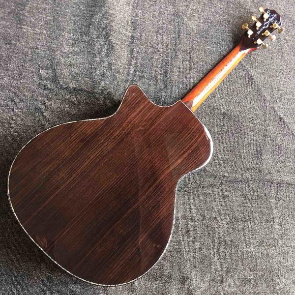 Custom 40 Inch All Solid KOA Wood Solid Rosewood Back Side Real Abalone Acoustic Guitar with BB Band Pickup