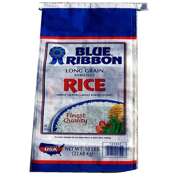 Non Toxic 15kg 25kg PP Woven Rice Bag Reusable With Custom Logo Printing