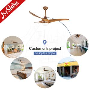 52 Inch Home Office Ceiling Fan with Remote Control and Durable ABS Plastic