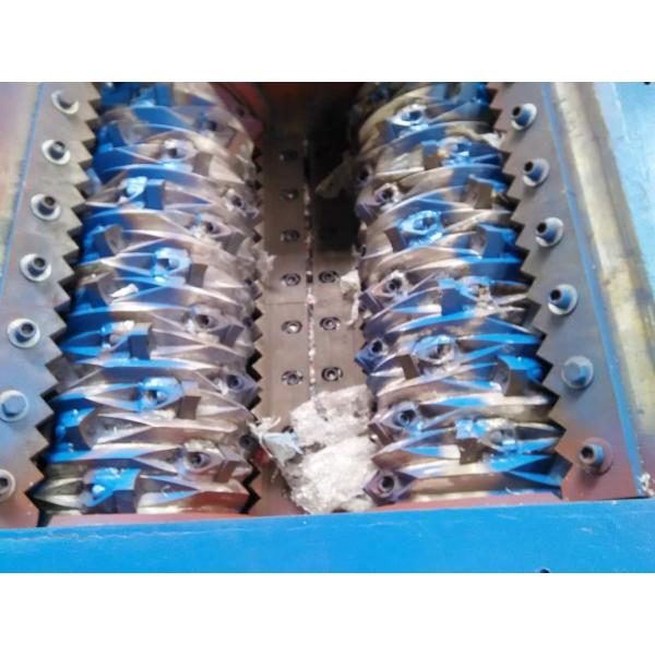 Two Rotors Single Shaft Shredder , Rubber Recycling Plastic Shredder Machine