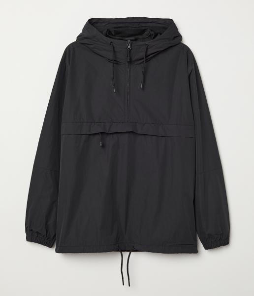 Waterproof 100% Polyester Fiber Lightweight Windbreaker Jacket Pullover Hooded