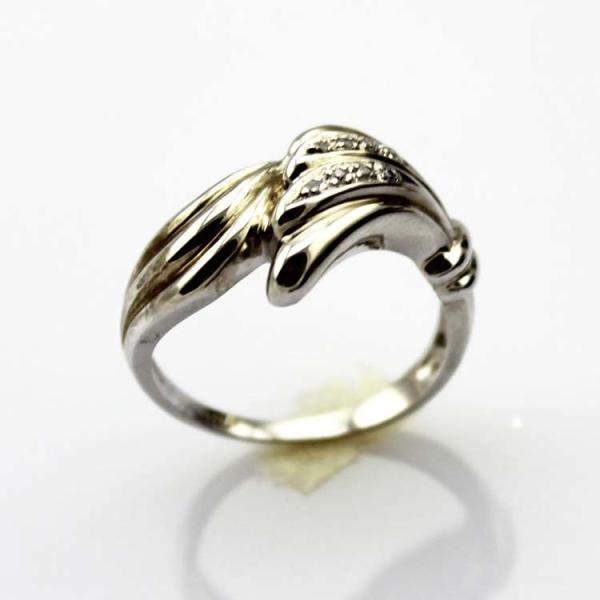 Designer Jewelry 925 Silver Ring Pave Rhinestone Ring with Rose Gold (FR075)