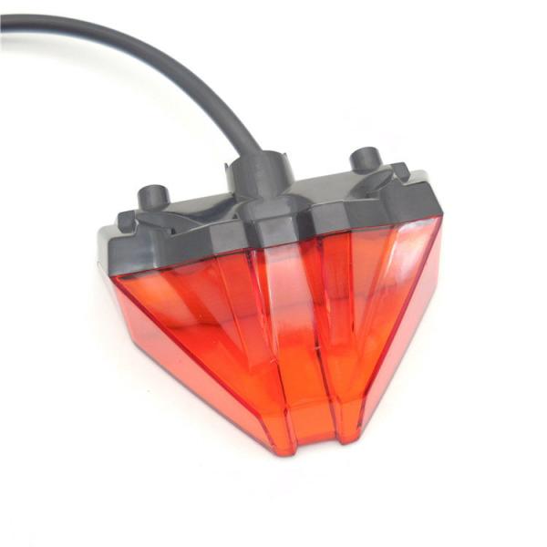 ABS PC Material LED Beads Triangular Braking Driving Tail Light for Motorcycles Design