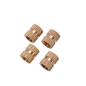 Metric Measurement System Stainless Steel Knurled Nuts with Hot Melt Brass