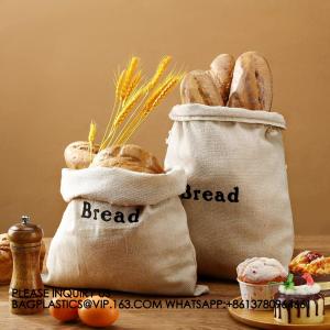 Burlap Linen Bread Bag Cloth Bread Bags, Linen Bread Bags Large Reusable Bread