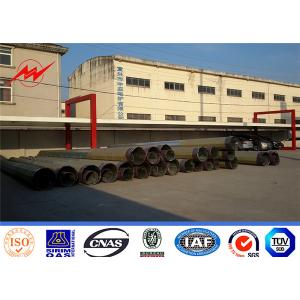 Philippines Telescopic Electrical Power Pole , Galvanized Steel Tubular Pole