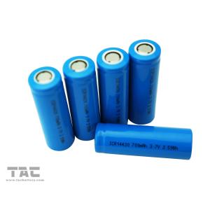 Rechargeable Lithium Ion Cylindrical Battery LIR14430 700mAh For Lighting