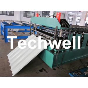 Hi-Rib Roofing Sheet Roll Forming Machine With Panasonic PLC Control System