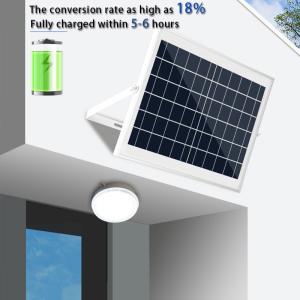 12W Solar LED Ceiling Light With Remote Control , IP65 Solar Garden Light For