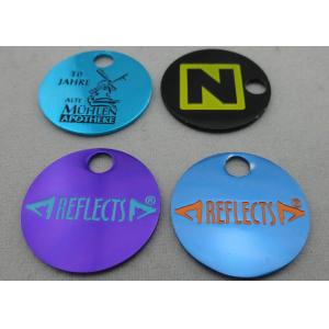 Aluminum Anodized Trolley Coin, personalised Trolley Coin Keyring with Stamped,