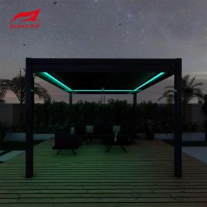 Freestanding Motorized Aluminum Pergola For Swimming Pool In Wall Mounted Design