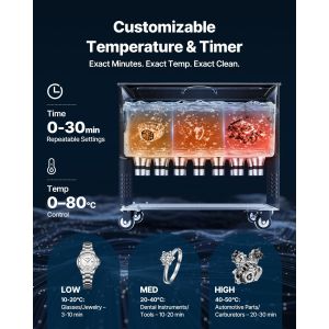 50L Ultrasonic Cleaner, Professional Ultrasonic Cleaner Machine with Cleaning