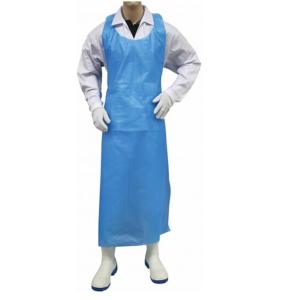 Antibacterial Plastic Aprons On A Roll , Sleeveless Blue Disposable Aprons