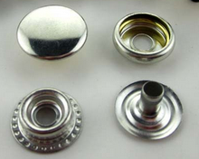 wholesale stainless steel /brass 2parts press stud metal open top big snap button
