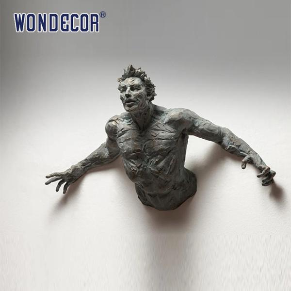 Bronze Metal Wall Art Sculpture 3D Abstract Art Sculpture Customized Size