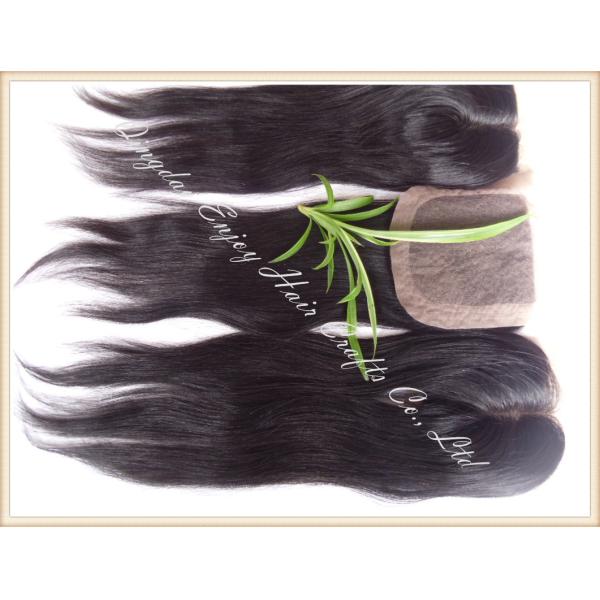 Silk top closure 4''x4'' peruvian virgin hair natural color,straight 10''-24'