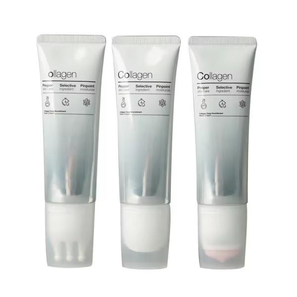 Strong Barrier Cosmetic Tube 50ML Aluminum Tube Cosmetic Packaging With Different Massage