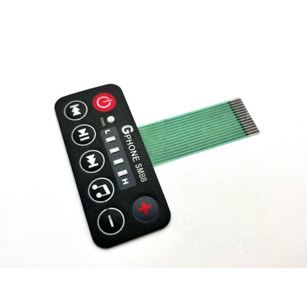 1 Million Cycles LED Membrane Switch Wire/Wireless Interface Type with Long