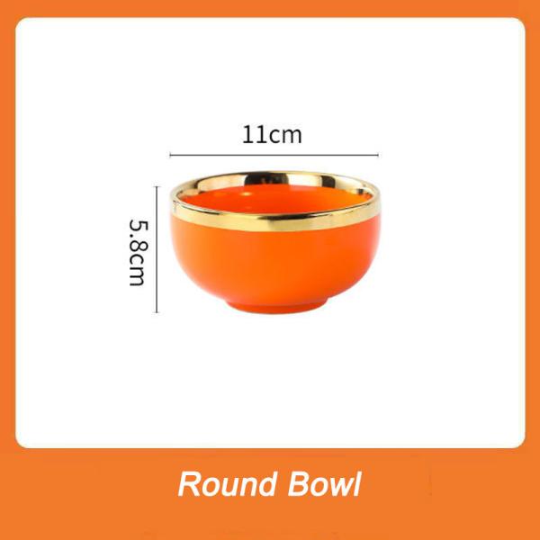 Double Wall Insulated Colorful Ceramic Dinner Plates Nordic Style For Cooking Kitchen