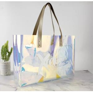 Female Holographic Transparent Handbags Beach bag Laser Clear PVC Tote Shopping