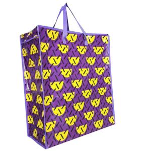 customized reusable woven shopping zipper bags foldable package