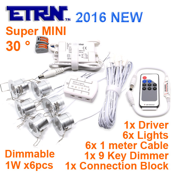 Buy 1W MINI  COB LED SET Dimmable Buried lights 30° Cabinet Spotlights 100-240VAC House Decorate Lights at wholesale prices