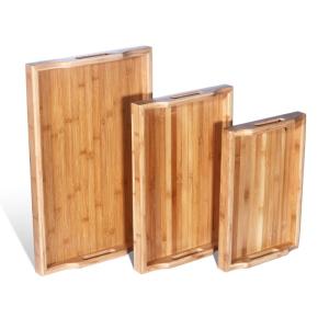waterproof bamboo tea serving tray melamine tray with handles