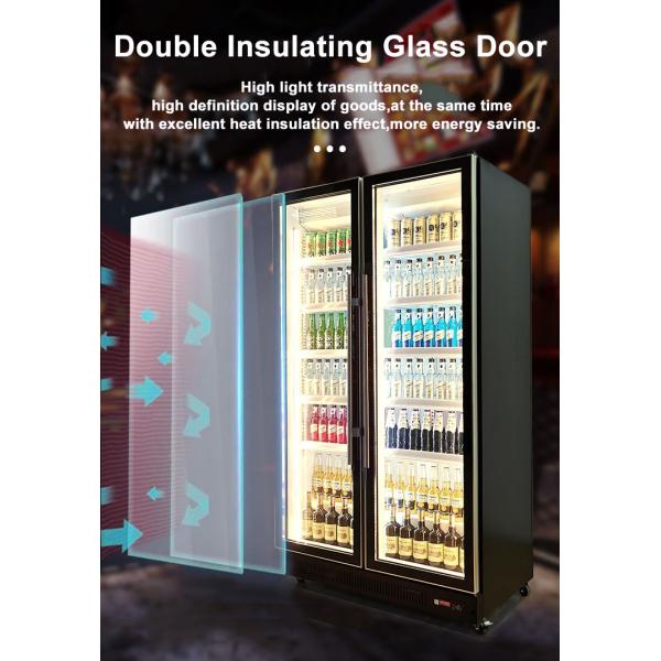 3 Door Glass Luxury Custom Bar Fridge Energy Cold Drink Refrigerator