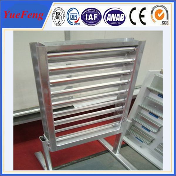 powder coating aluminium slide extruding profiles/ glass louver aluminum alloy