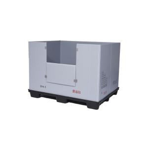 Customizable logistics foldable packaging sleeve solid HDPE plastic pallet box