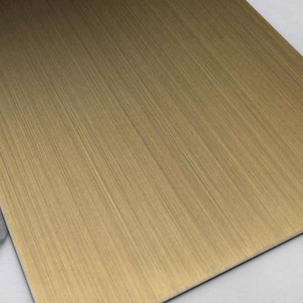 304 316 Hairline Stainless Steel Sheet Pvd Color Brass Copper Finish Stainless Steel Wall Panels