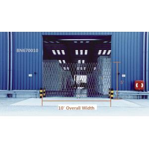 Bi Fold Industrial Steel Folding Security Gates , Warehouse Retractable Security