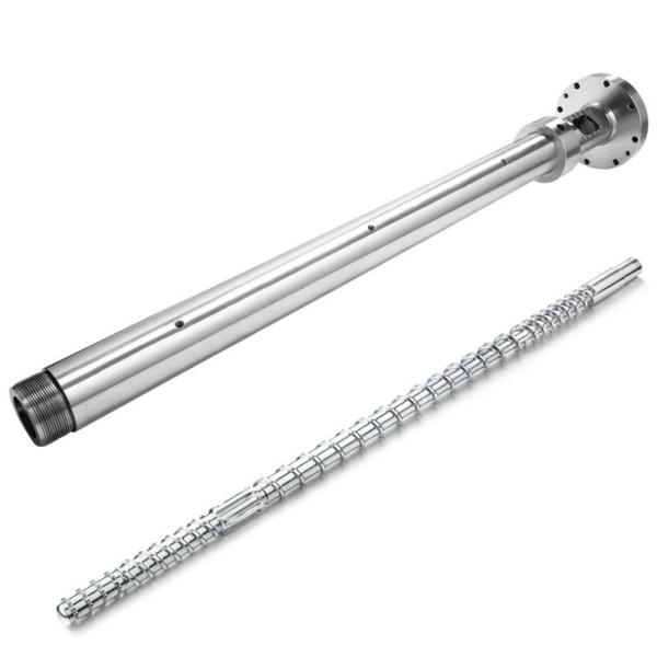 200mm Extruder Screw Barrel 0.5-0.8mm Bimetallic Screw And Barrel For Plastic
