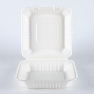 Disposable bagasse pulp food storage containers