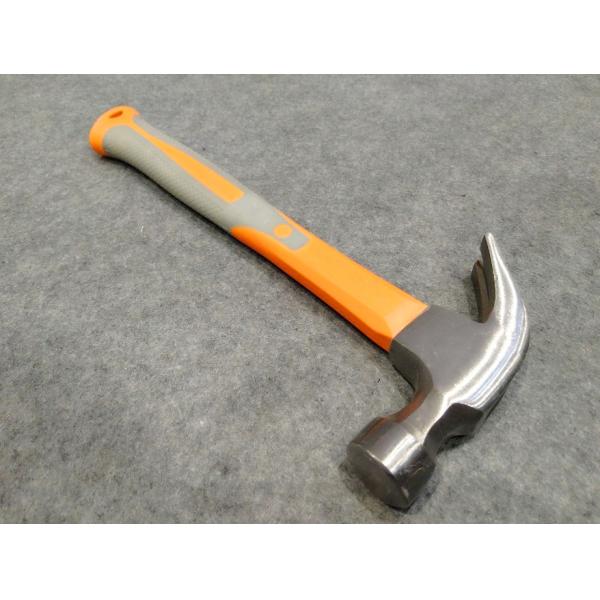 8OZ-24OZ steel claw hammer( XL0009) with polishing surface and durable double color rubber handle