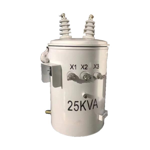 Buy 25kva Single Phase Oil Filled Pole Mounted Distribution Transformers 13.8KV To 240V at wholesale prices