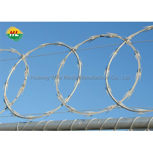 Buy Hdg Concertina Razor Wire Fence Bto-22 Bto-30 Cbt-65 As Effective Barrier at wholesale prices