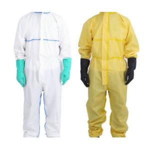 Adults Breathable 	Disposable Protective Coveralls With Elastic In Hood