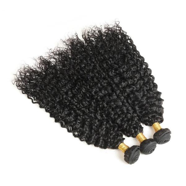 Natural Black Jerry Curly Remy Human Hair Bundles Sew In Weave Bundles Brazilian Bundle Deals