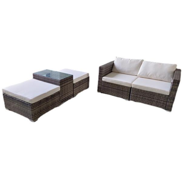 7pc Rattan Wicker Sofa Set Table Patio Outdoor Corner Rattan Antique Sofa Set