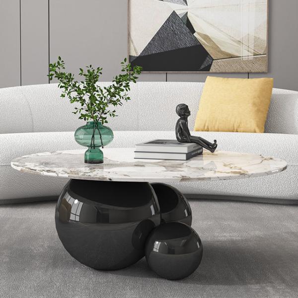 Buy 12mm Thick Modern Marble Top Coffee Table Luxury Italian Style at wholesale prices