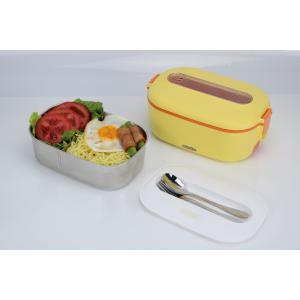 2 Compartment Electric Lunch Box 1.5L Stainless Steel Container 80W