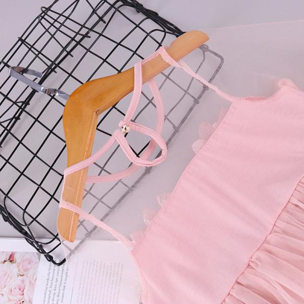 Children's Dress Clothing Girls Sweet Lace Mid Sleeve Tulle Princess Dress