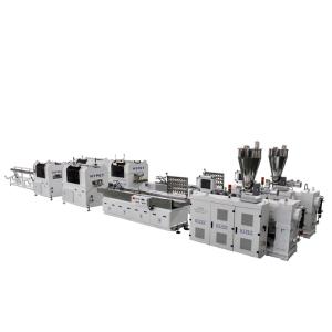 China Shenzhen HYPET PVC High-speed Four Stations Cable Channel Making Machine/